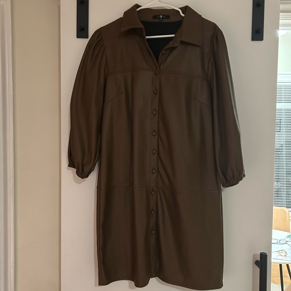 7 for all Mankind Faux Leather Jacket- Size M